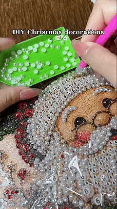 ⏳🎁💎DIY Christmas Pearl Diamond Art Kit🎨Relaxing & Beginner-Friendly🧘