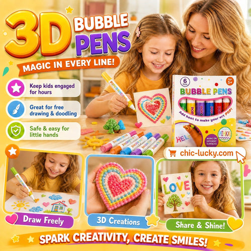 💥🎄 CHRISTMAS GIFT SPECIAL!!🎁🔮Magic Pen – Draw 3D with one stroke!🎄 DIY Bubble Popcorn Drawing Pens 🔥