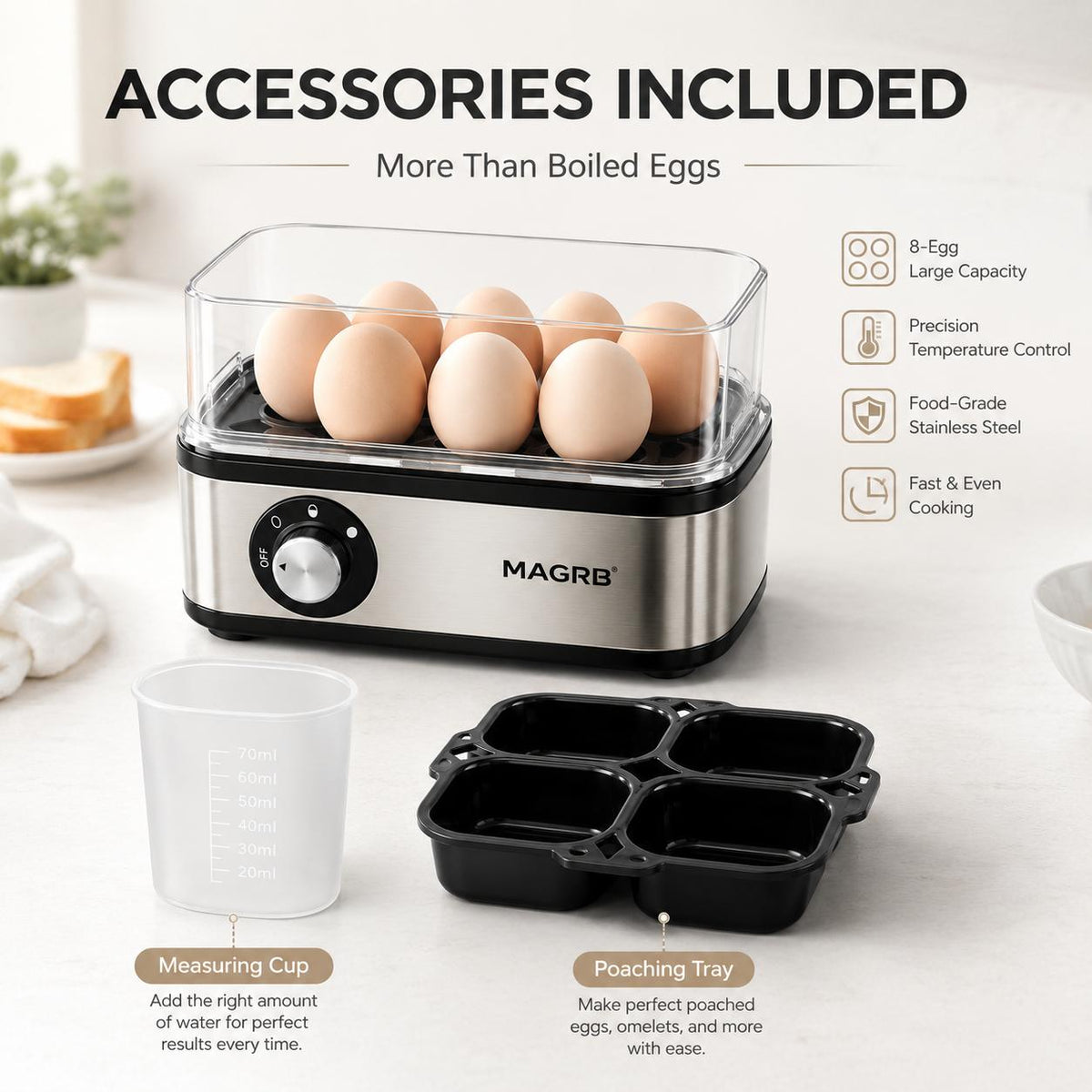 🎄 Christmas Special Offer🥚Multifunctional Egg Steamer with Clear Lid