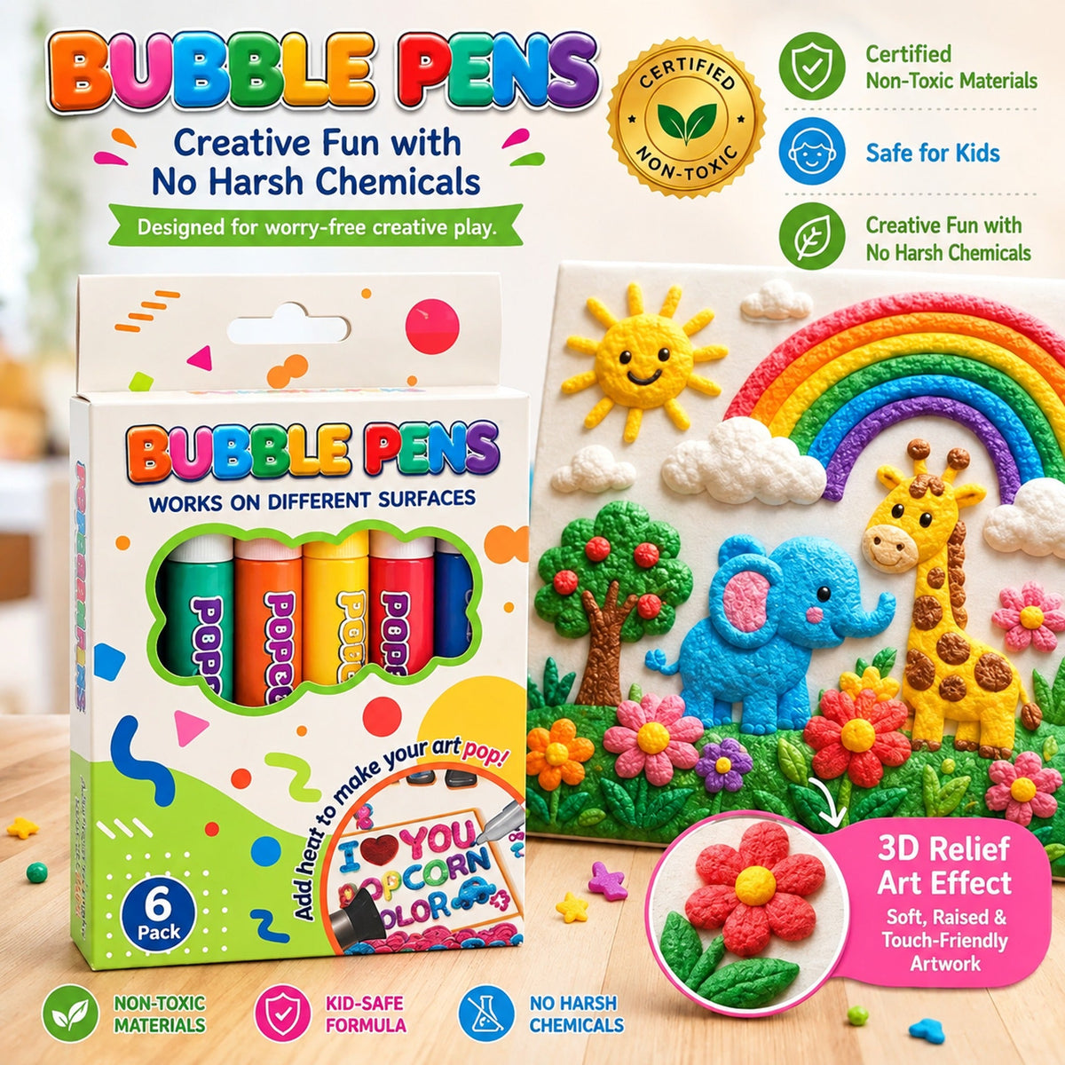 💥🎄 CHRISTMAS GIFT SPECIAL!!🎁🔮Magic Pen – Draw 3D with one stroke!🎄 DIY Bubble Popcorn Drawing Pens 🔥