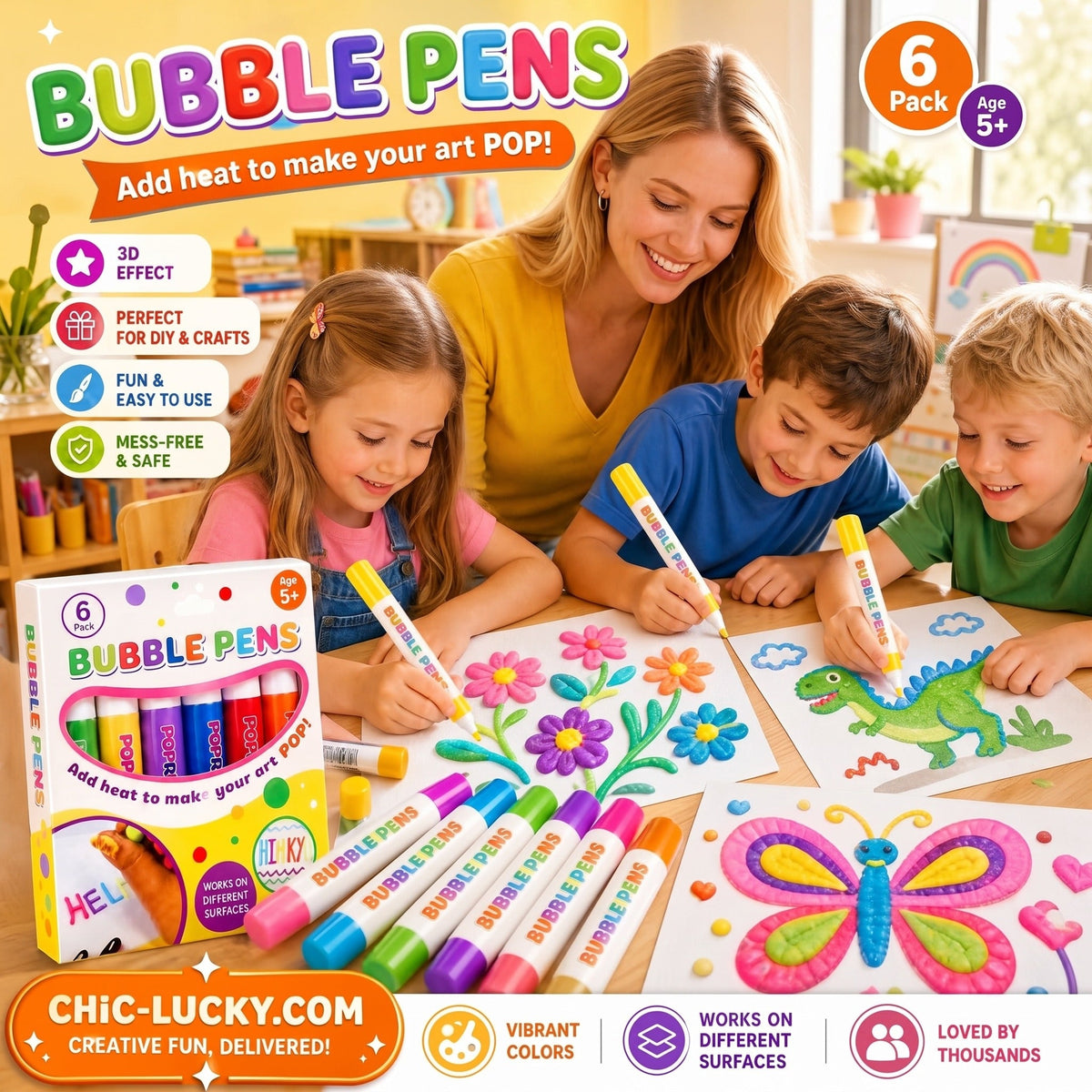 💥🎄 CHRISTMAS GIFT SPECIAL!!🎁🔮Magic Pen – Draw 3D with one stroke!🎄 DIY Bubble Popcorn Drawing Pens 🔥