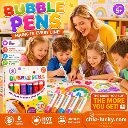💥🎄 CHRISTMAS GIFT SPECIAL!!🎁🔮Magic Pen – Draw 3D with one stroke!🎄 DIY Bubble Popcorn Drawing Pens 🔥