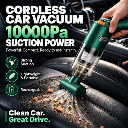 📢📢 50% OFF !! ⏰ Newly Upgraded Cordless Car Vacuum – 10000Pa Suction & 4000mAh Battery 🚗