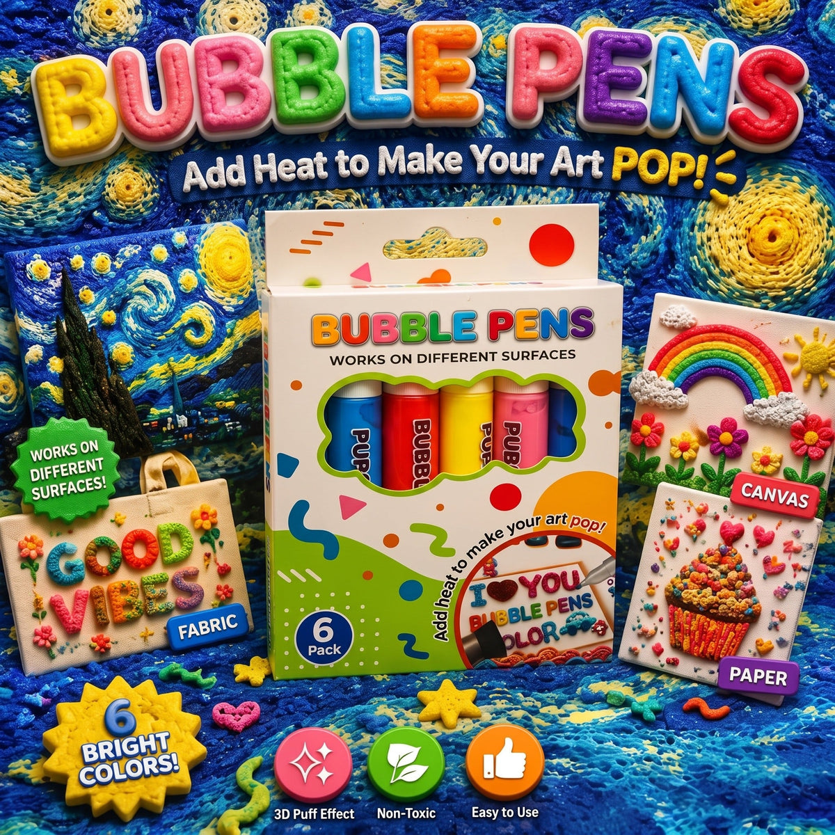 💥🎄 CHRISTMAS GIFT SPECIAL!!🎁🔮Magic Pen – Draw 3D with one stroke!🎄 DIY Bubble Popcorn Drawing Pens 🔥