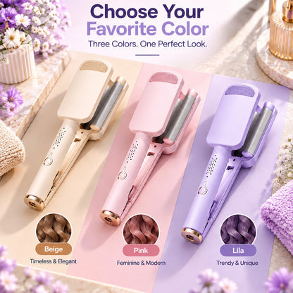 🎄 Christmas Early Bird Offer – 50% OFF!💐 Wavy Curling Iron – Salon shine & heat protection