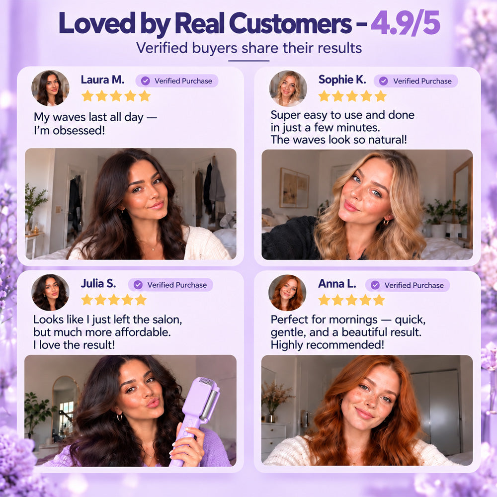 🎄 Christmas Early Bird Offer – 50% OFF!💐 Wavy Curling Iron – Salon shine & heat protection