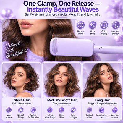 🎄 Christmas Early Bird Offer – 50% OFF!💐 Wavy Curling Iron – Salon shine & heat protection
