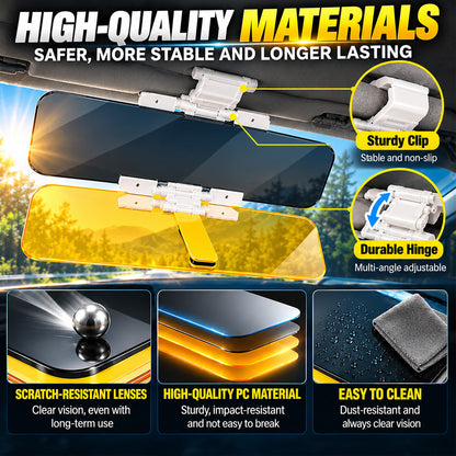Universal HD Anti-Glare Car Visor for Day & Night-Upgraded Mirror Version