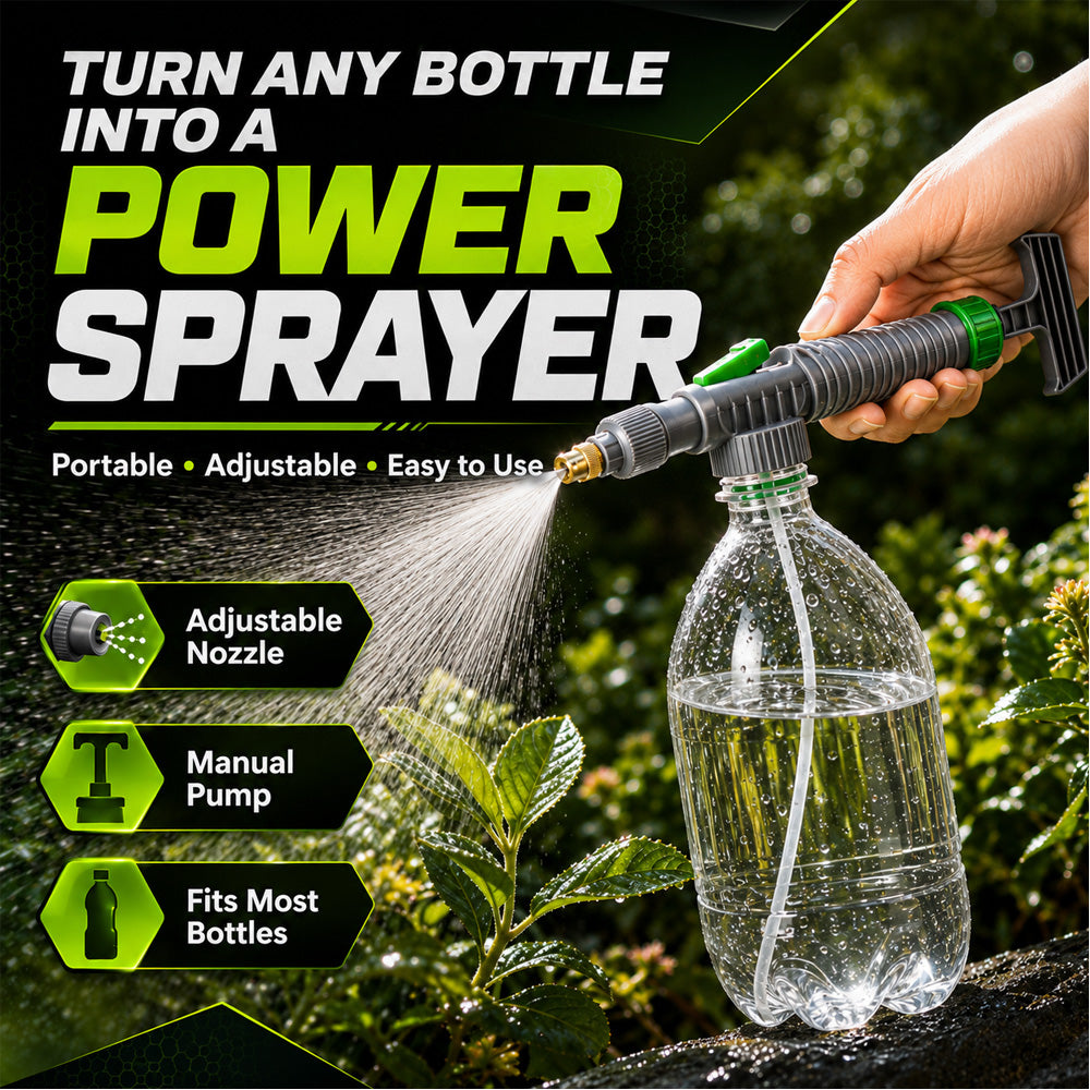 🌿50% OFF NOW! Manual Drink Bottle Sprayer with Adjustable Nozzle‑Portable DIY Garden Spray Tool, Fits Standard Plastic Bottles for Plant Watering, Fertilizing & Pest Control