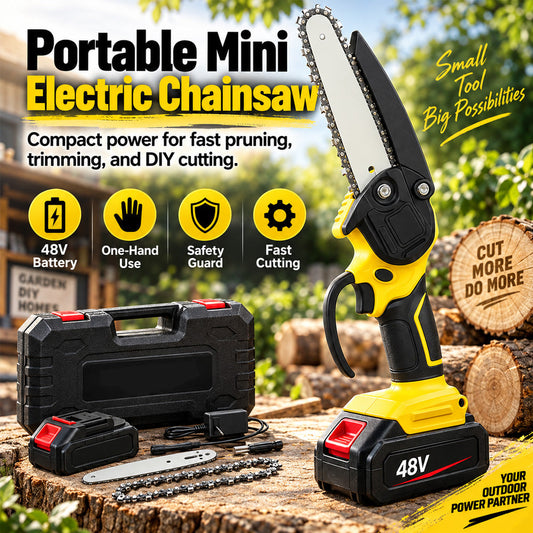 🪚🌳6-inch Cordless Mini Chainsaw with 2 Batteries🪵