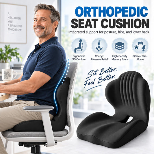 🪑 56% OFF NOW! ✨ Ergonomic memory foam seat cushion with back support – comfortable & supportive for home, office, and car 💺🛡️