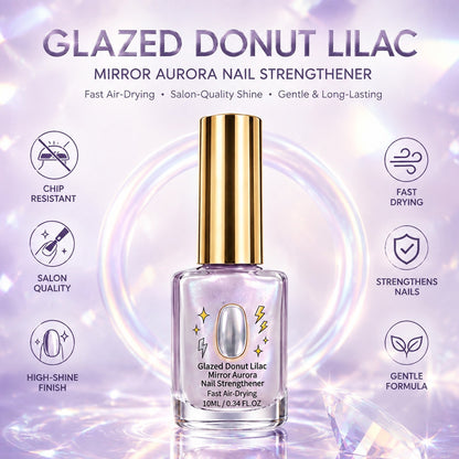 📢📢37% OFF !! ⏰Lilac Glossy Mirror Nail Strengthener