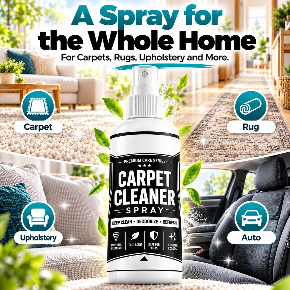 🧼✨ Deep clean carpet spray – lifts tough stains, neutralizes odors instantly!