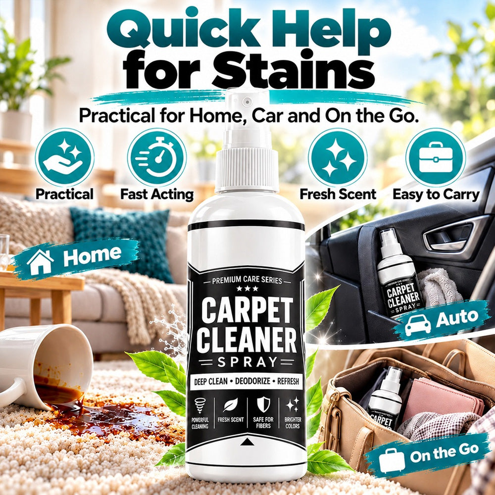 🧼✨ Deep clean carpet spray – lifts tough stains, neutralizes odors instantly!