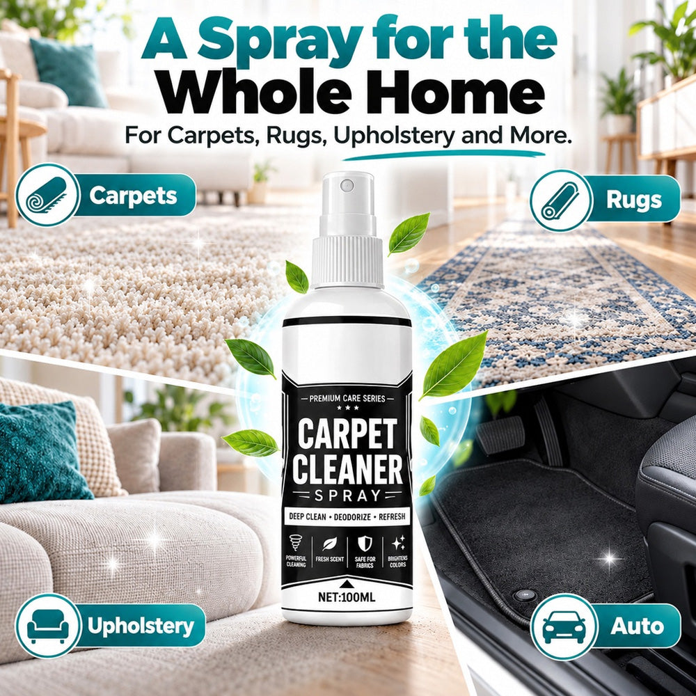 🧼✨ Deep clean carpet spray – lifts tough stains, neutralizes odors instantly!