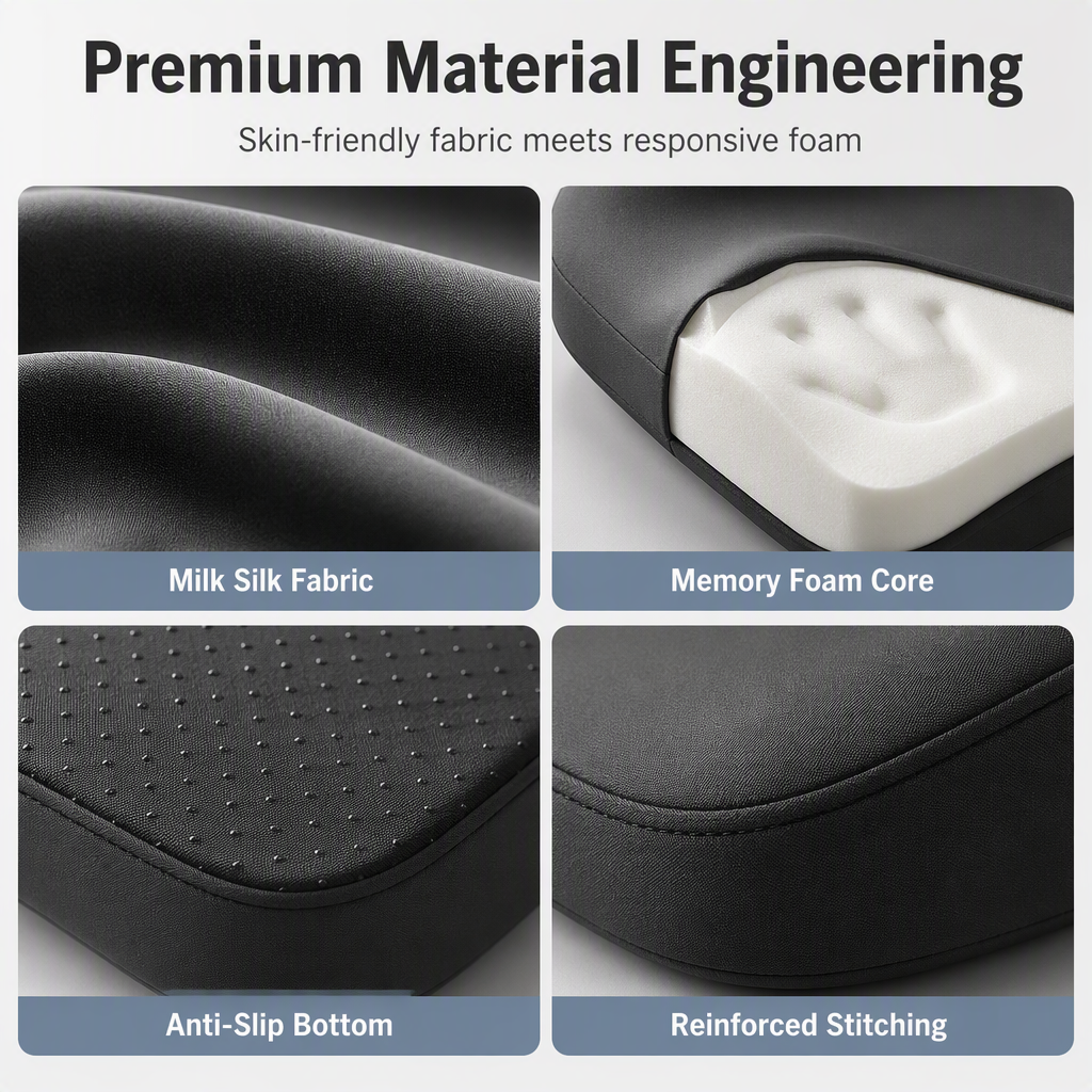 🪑 50% OFF NOW! ✨ Ergonomic memory foam seat cushion with back support – comfortable & supportive for home, office, and car 💺🛡️