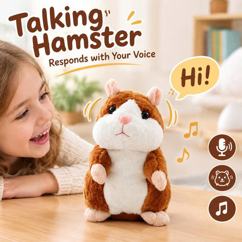 🐹🐹Black Friday Deal 🔥 ✨Talking Hamster Plush – repeats whatever you say, auto head-shaking, hilarious fun for kids & adults.🎁