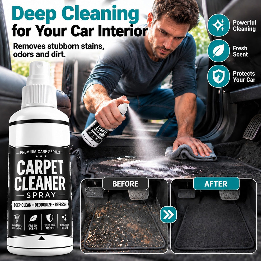 🧼✨ Deep clean carpet spray – lifts tough stains, neutralizes odors instantly!
