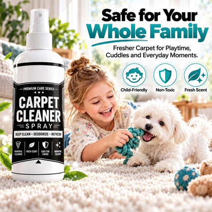🧼✨ Deep clean carpet spray – lifts tough stains, neutralizes odors instantly!