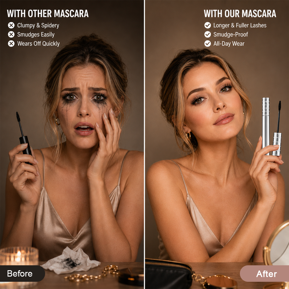 Waterproof Fiber Mascara🎉Nie wieder Pandaaugen – Perfekte Wimpern den ganzen Tag.