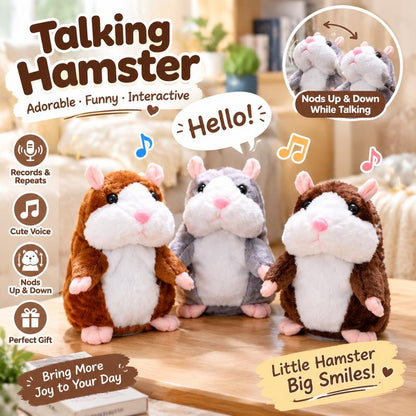 🐹🐹Black Friday Deal 🔥 ✨Talking Hamster Plush – repeats whatever you say, auto head-shaking, hilarious fun for kids & adults.🎁