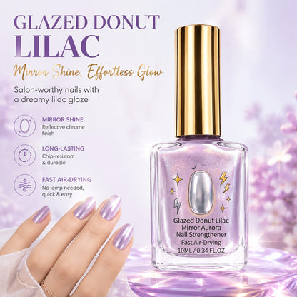 📢📢37% OFF !! ⏰Lilac Glossy Mirror Nail Strengthener