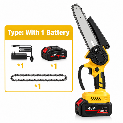 🪚🌳6-inch Cordless Mini Chainsaw with 2 Batteries🪵