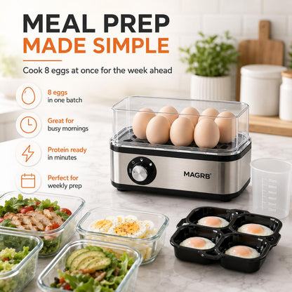 🎄 Christmas Special Offer🥚Multifunctional Egg Steamer with Clear Lid