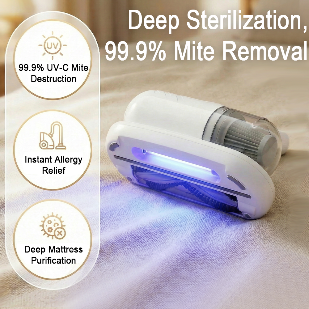 upsell-🎉Flash Sale(🚀50%OFF)⚡50K+ SOLD!💝Bed vacuum cleaner with UV-C light – beating, vacuuming, and UV sterilization all in one!💥