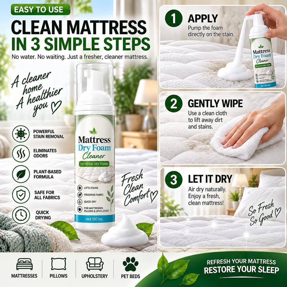 No-Rinse Mattress Dry Foam Cleaner