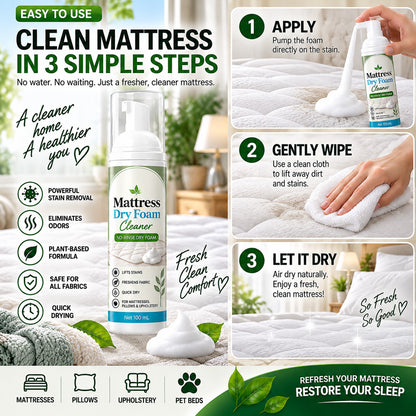 No-Rinse Mattress Dry Foam Cleaner