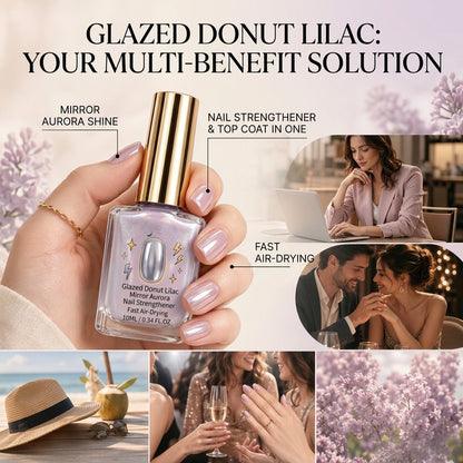 📢📢37% OFF !! ⏰Lilac Glossy Mirror Nail Strengthener