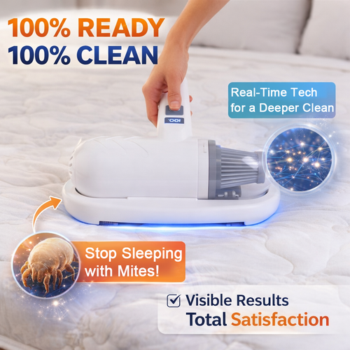 upsell-🎉Flash Sale(🚀50%OFF)⚡50K+ SOLD!💝Bed vacuum cleaner with UV-C light – beating, vacuuming, and UV sterilization all in one!💥