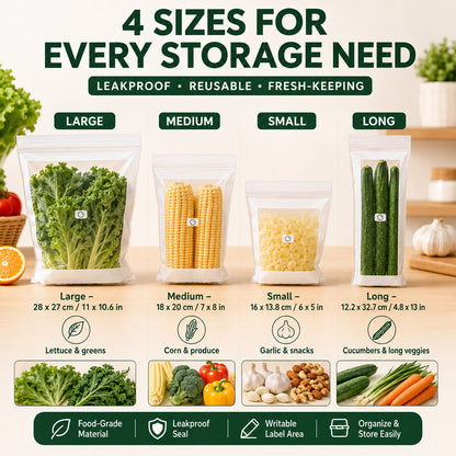 Transparent Food-Grade Reinforced Double-Seal Bags