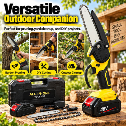 🪚🌳6-inch Cordless Mini Chainsaw with 2 Batteries🪵