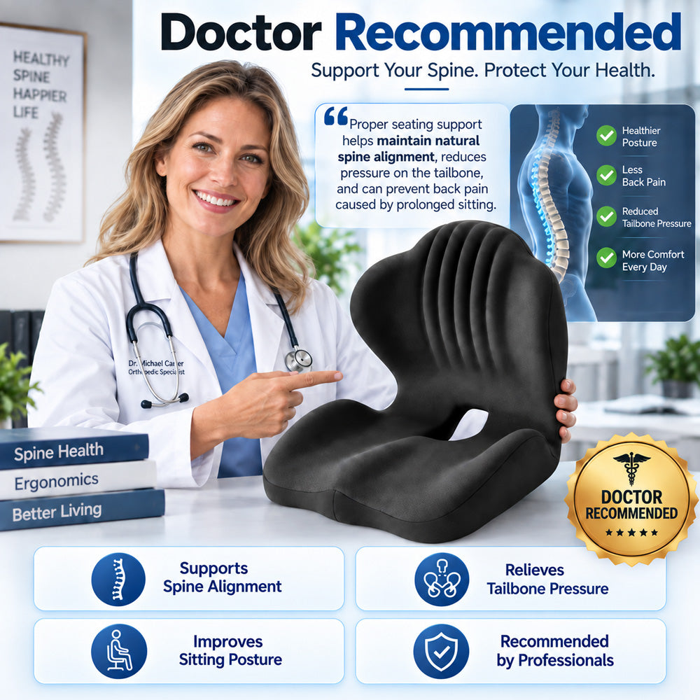 🪑 56% OFF NOW! ✨ Ergonomic memory foam seat cushion with back support – comfortable & supportive for home, office, and car 💺🛡️