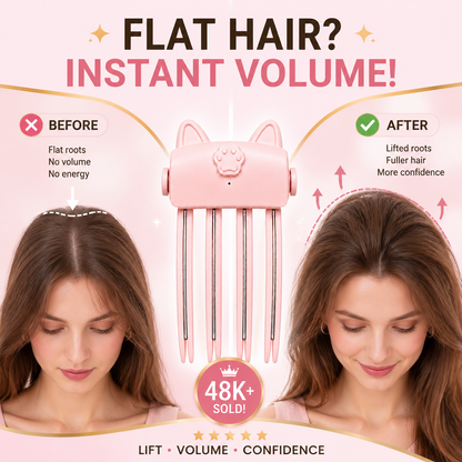 💇 Wireless Heated Volumizing Root Lift Clip, Portable Travel Hair Styling Tool for Flat Fine Hair