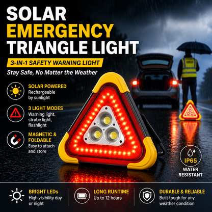 🚗3-in-1 Solar Emergency Light for Cars & Camping 🆘