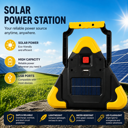 🚗3-in-1 Solar Emergency Light for Cars & Camping 🆘