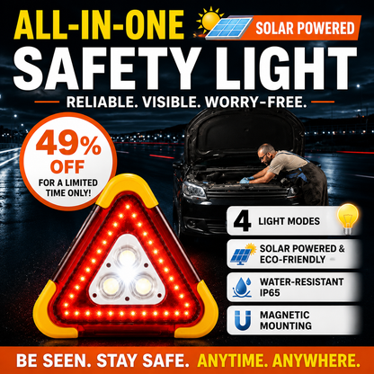 🚗3-in-1 Solar Emergency Light for Cars & Camping 🆘