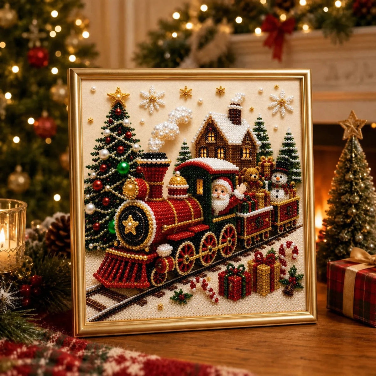 ⏳🎁💎DIY Christmas Pearl Diamond Art Kit🎨Relaxing & Beginner-Friendly🧘