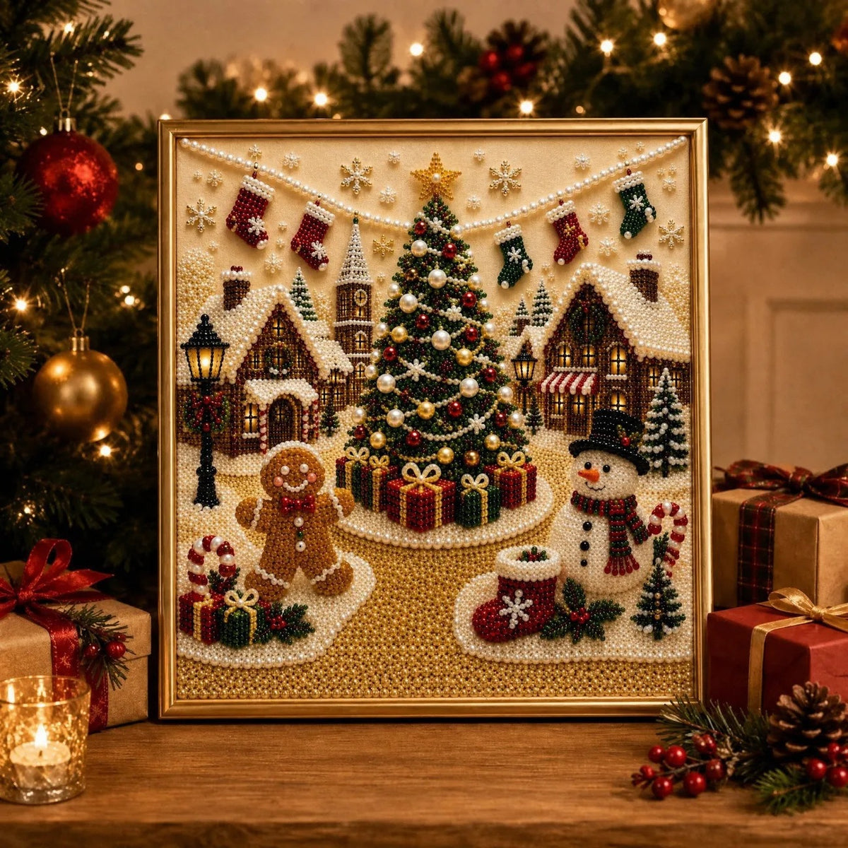⏳🎁💎DIY Christmas Pearl Diamond Art Kit🎨Relaxing & Beginner-Friendly🧘