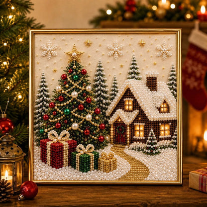 ⏳🎁💎DIY Christmas Pearl Diamond Art Kit🎨Relaxing & Beginner-Friendly🧘