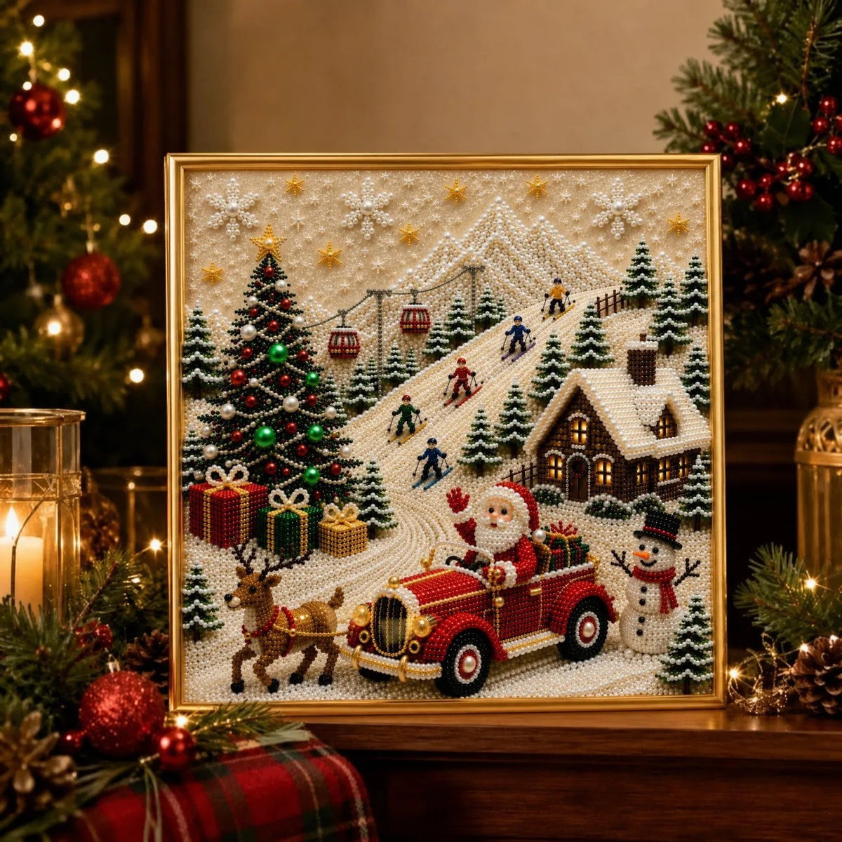 ⏳🎁💎DIY Christmas Pearl Diamond Art Kit🎨Relaxing & Beginner-Friendly🧘