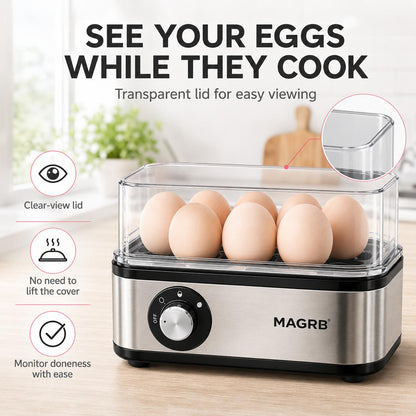 🎄 Christmas Special Offer🥚Multifunctional Egg Steamer with Clear Lid