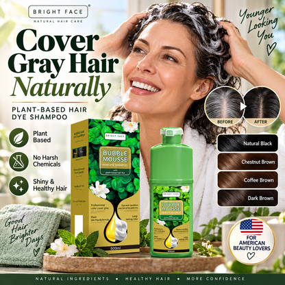 💇‍♀️Long‑Lasting Plant‑Based Foam Hair Dye｜Ammonia‑Free Easy DIY At‑Home Foam Hair Color