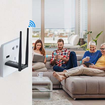 🥳2026 HOT SALE🥳💞50K+ SOLD! 📶🏠 USB WiFi Booster – extends your WiFi to every room, garden & upstairs. 300Mbps speed, dual antenna, no more dead zones – stream & browse anywhere at home! 🚀✅