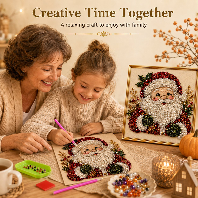 ⏳🎁💎DIY Christmas Pearl Diamond Art Kit🎨Relaxing & Beginner-Friendly🧘