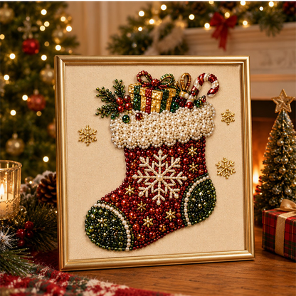 ⏳🎁💎DIY Christmas Pearl Diamond Art Kit🎨Relaxing & Beginner-Friendly🧘