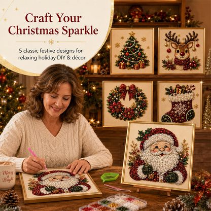⏳🎁💎DIY Christmas Pearl Diamond Art Kit🎨Relaxing & Beginner-Friendly🧘